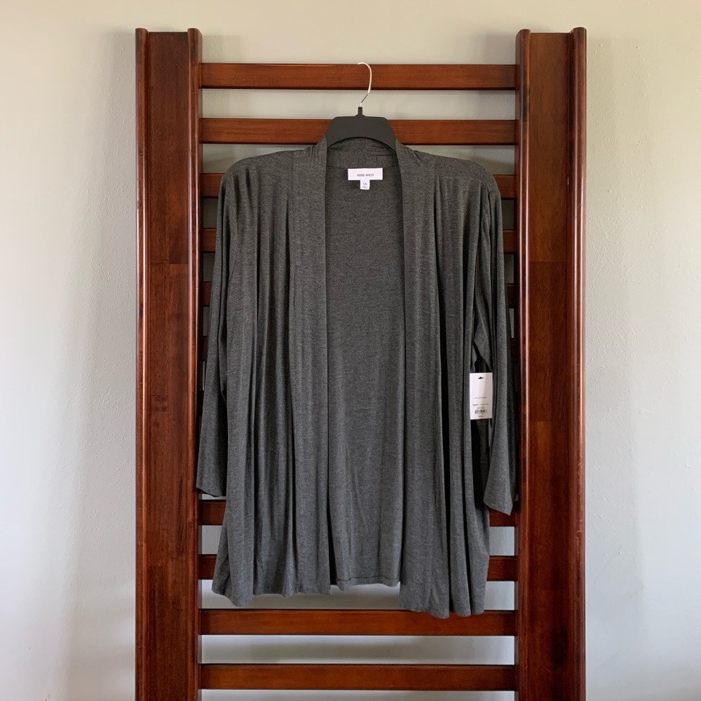Nine West Cardigan - Charcoal Gray - XXL